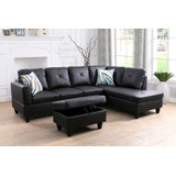 3 - Piece Faux Leather Sectional