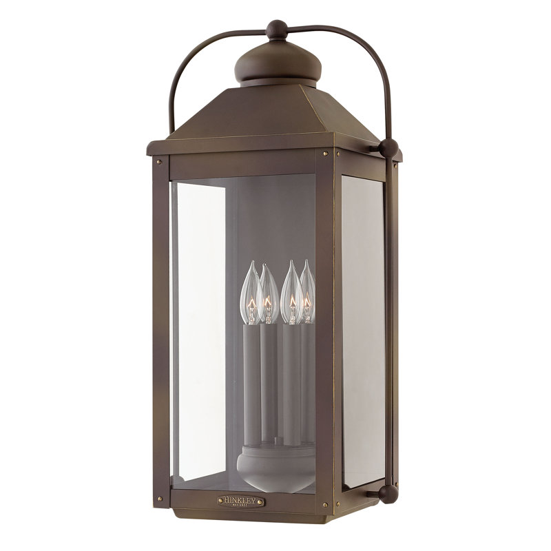 Anchorage 4-Light Outdoor Wall Lantern, 13" W x 25" H, Light Oiled Bronze