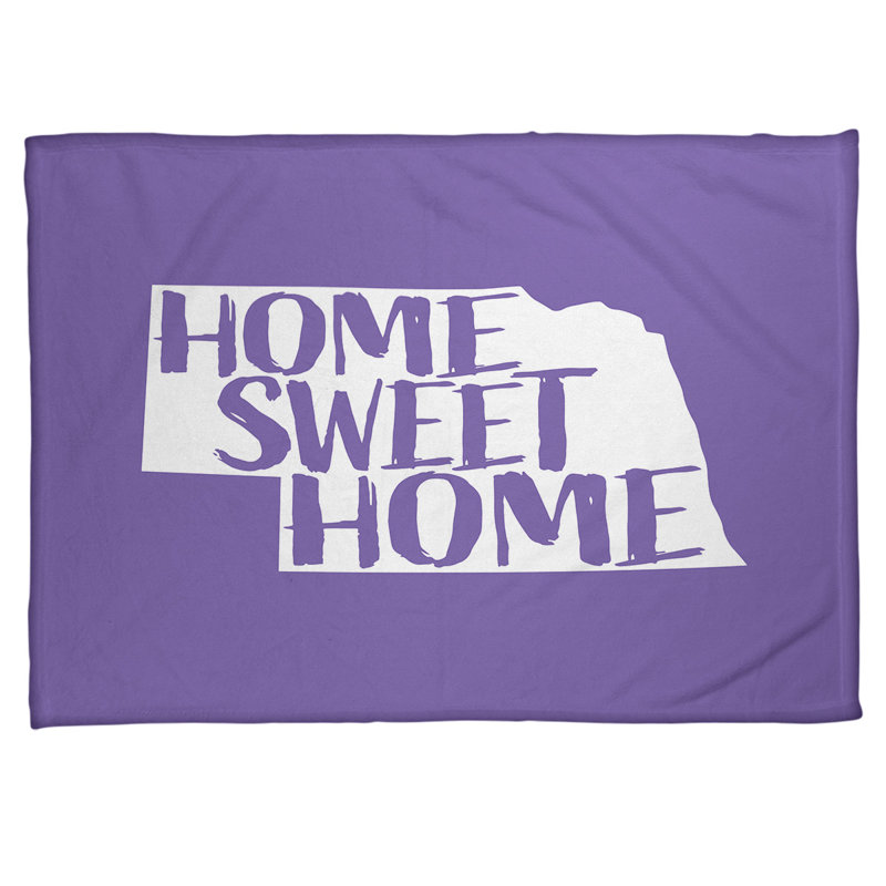 Jeté en polaires pour nebraska home, l 62,5 po x L 82,5 po, Mauve