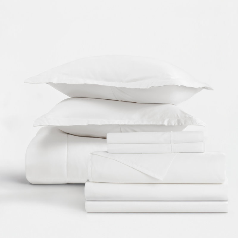 Becky Cameron Microfiber Bedding Sets, White, Full Comforter + 7 Additional Pieces
