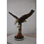 Statue en bronze Brockhaus Eagle volant et regardant vers le bas pour taille: 29 po x 17 po x H 28 po