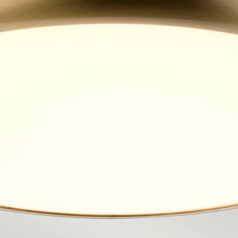 Orrwell Glass LED Flush Mount, Aged Brass