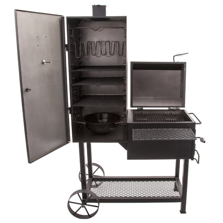 Oklahoma Joe's Bandera Vertical Offset Smoker, Black & Reviews