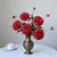 5 pièces de dahlias simulés et de fausses fleurs, de bouquets de décoration, de salon, de chambre à coucher et de table à manger-1092185847