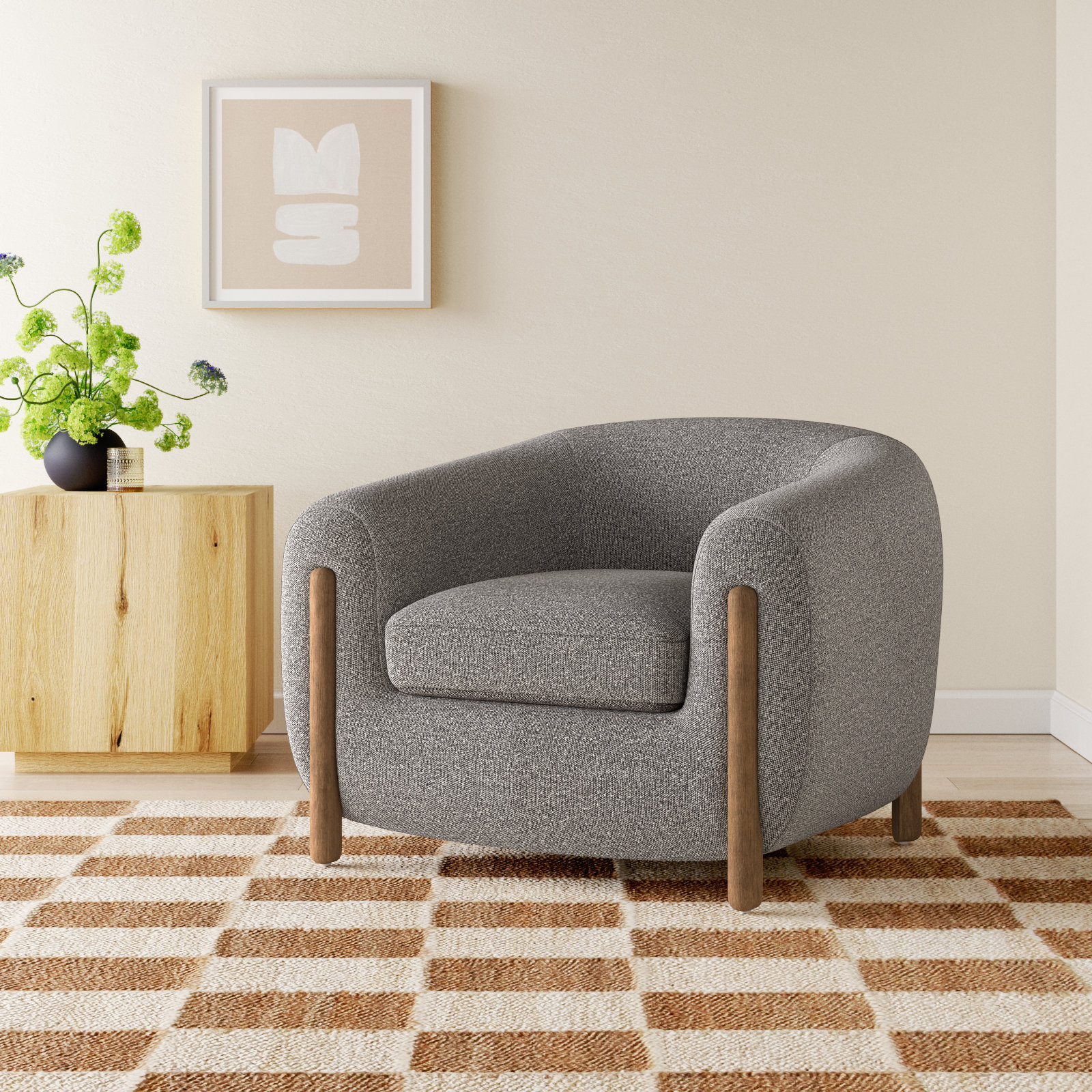Amaryllis Barrel Chair, Capri Ebony