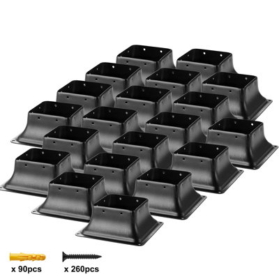 Suzonne Powder-Coated Steel Post Base