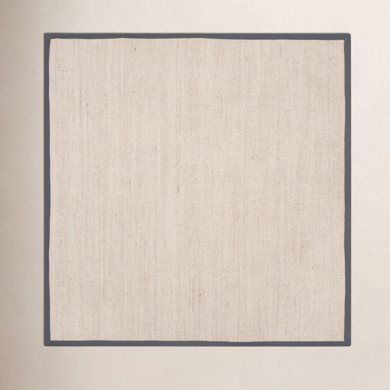 Tapis marbre sisal / gris foncé, Carré 8 pi