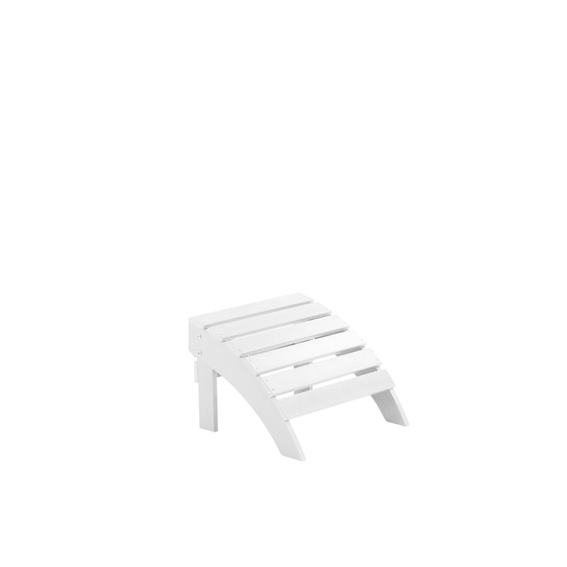 Jaelyn Plastic Outdoor Ottoman with Sunbrella® Cushion, White
