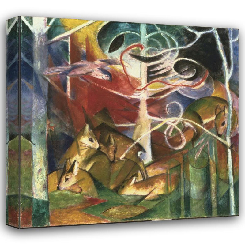 Deer in the Forest, 36'' H x 37'' W