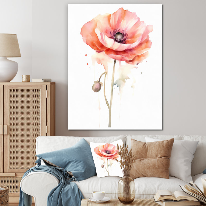 Ranunculus, reproduction d'art sur toile, Toile tendue, H 32 po x l 16 po x P 1 po