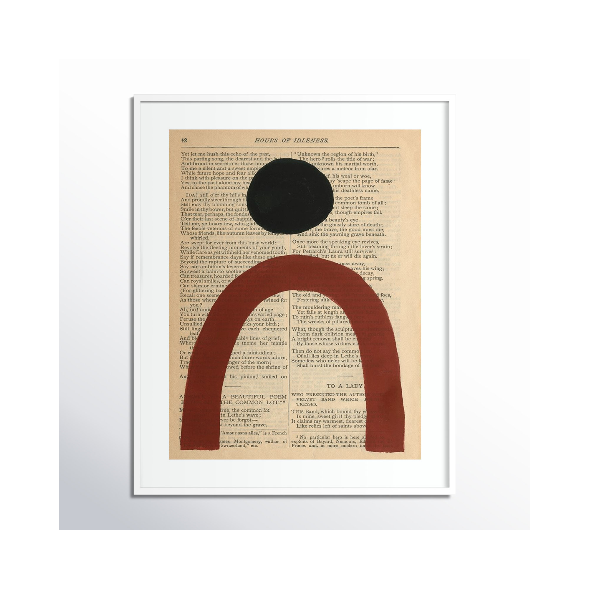 Modern Prose VI by W. Stramel, White Framed Paper, 21.38" H x 17.38" W x 0.88" D