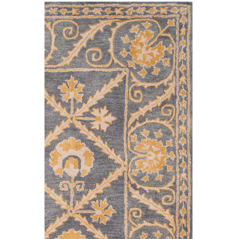 Tapis oriental en laine touffeté à la main Rudra, Tapis de couloir 2 pi 3 po x 7 pi
