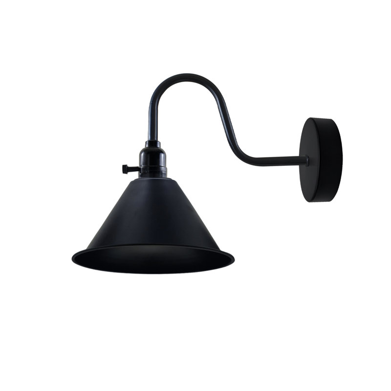 Orrington Armed Sconce, 10cm H x 18cm W x 18cm D, Black