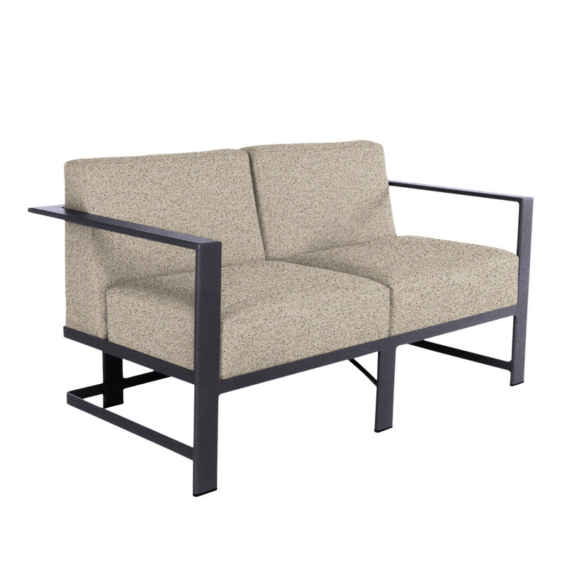 Studio Outdoor 2 - Seat Loveseat, Graphite, Alcazar Redwood