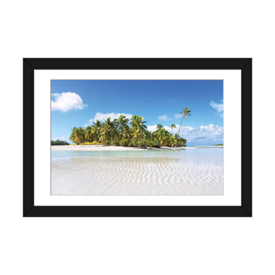 « one foot island, aitutaki, cook island ii » par matteo colombo, impression sur toile tendue