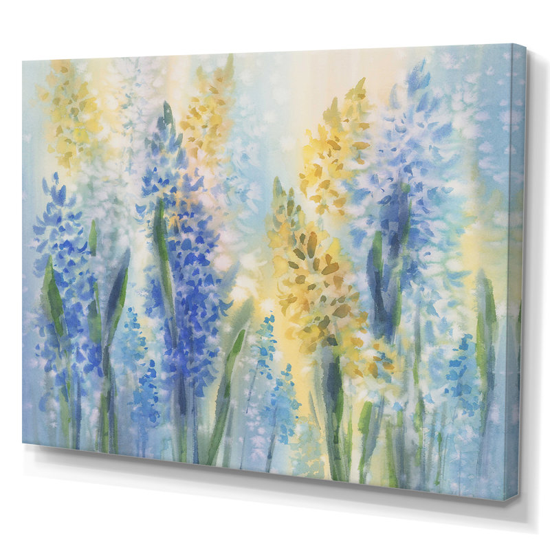 Fleurs printanières - reproduction sur toile, H 8 po x l 12 po x P 1 po, Toile tendue
