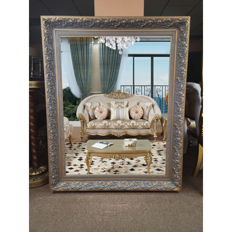 Solid Wood Rectangle Floor Mirror
