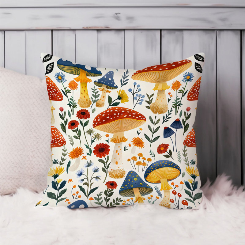 Botanical Wild Mushrooms I Cottage & Cottagecore, 20" H x 20" W