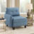 Gey Modular Single Armchair With Storage Seat, Button Tufted Blue Polyester