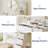 Vanity Desk with Mirror and Lights, Wood Dressing Table with 4 Fabric Drawers, 3 Colors Adjustable Light, Power Outlet, Makeup Table with Hair Dryer Rack-1260347314