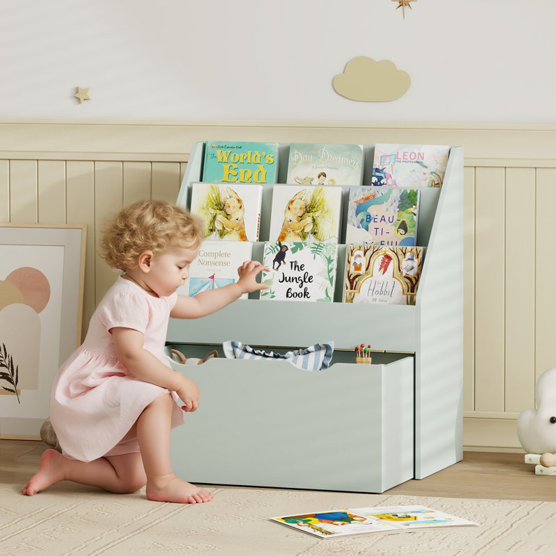 70cm H X 62.5cm W Kids Bookcase, Green