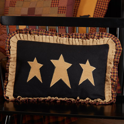 Stars Plaid Rectangular Pillow Cover & insert