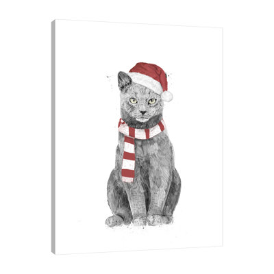 «Xmas Cat», toile tendue par Balazs Solti