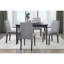 Chaises d'appoint 2 pièces pour salle à manger, velours, structure en bois au fini noir, chaises 2 pièces revêtues de velours au look décontracté, sans prétention
