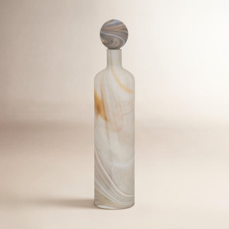 Bouteille en verre Nilda Sutton, 20", Ivoire ivoire