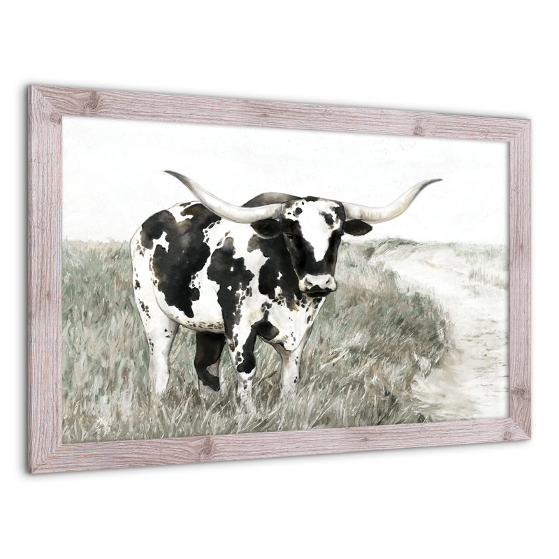 Texas Longhorn, reproduction encadrée