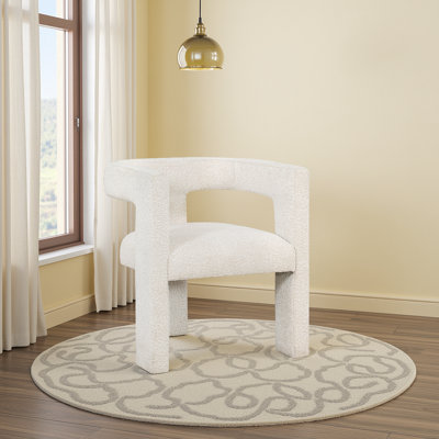 Chaise d'appoint Boucle - Design contemporain entièrement rembourré avec des courbes douces