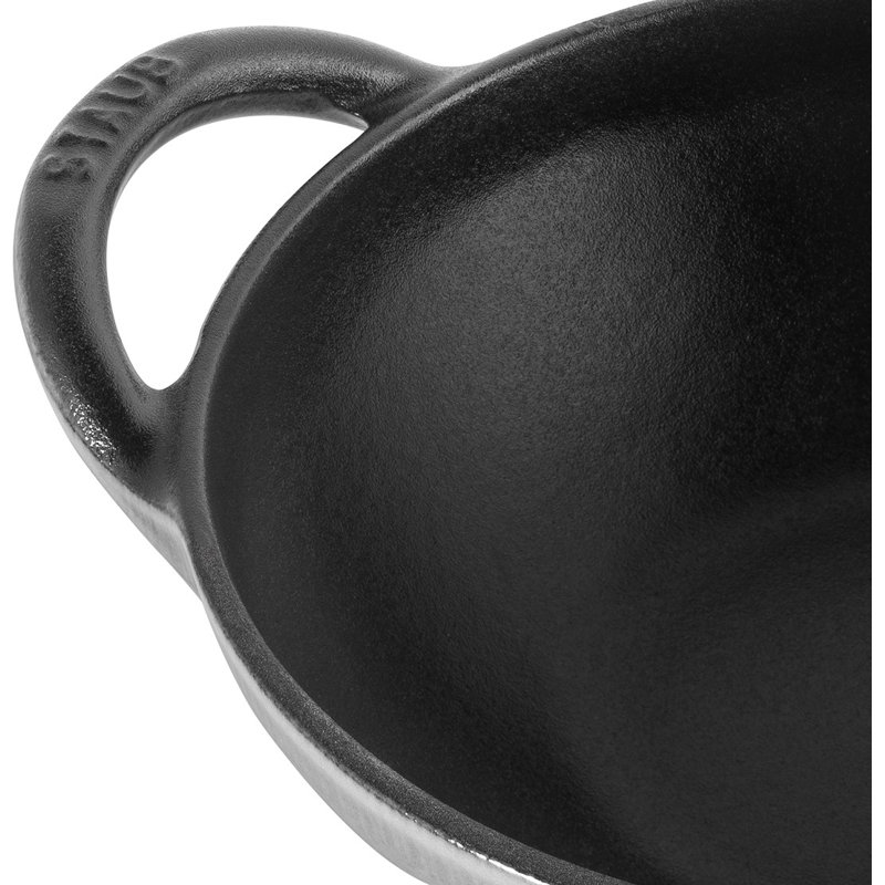 Wok en fonte avec couvercle Minis Staub, Gris graphite