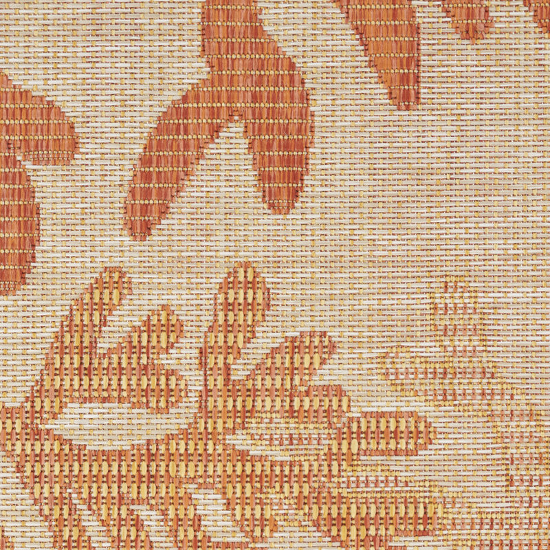 Alicemarie Floral Indoor / Outdoor Rug, Rectangle 9' x 12'