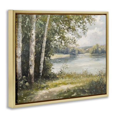 Cadre flottant Place To Relax Lake View, design par Petal Prints Design