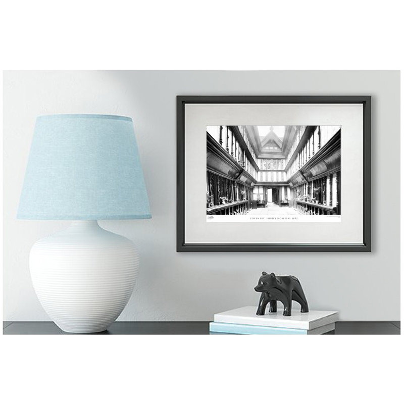 Coventry, Ford's Hospital 1892 - Single Picture Frame Print, 28cm H x 36cm W x 2.3cm D