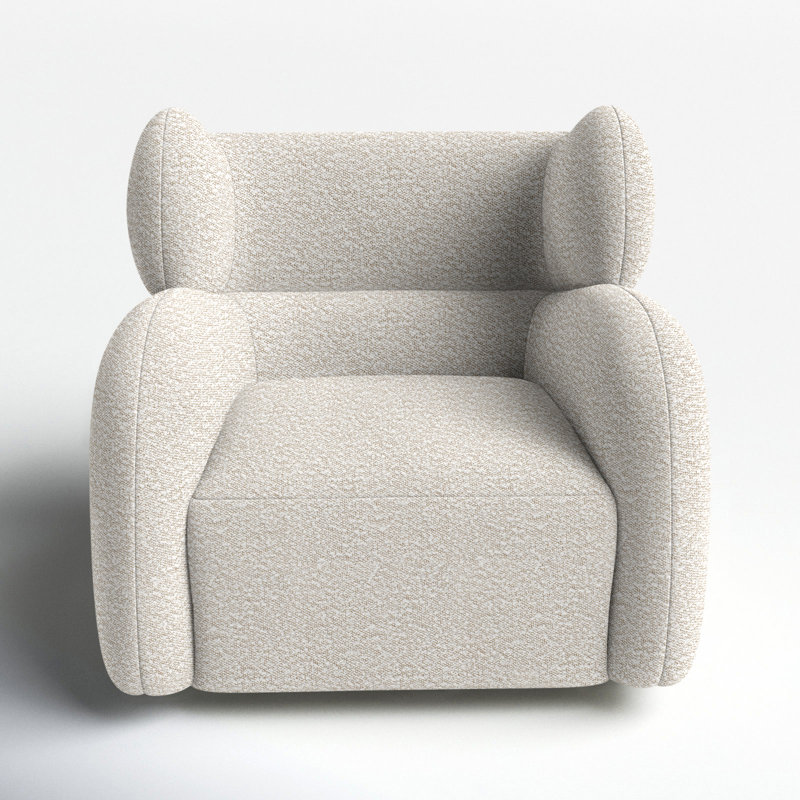 Pablo 36" W Swivel Armchair, Cream Boucle 1146-002