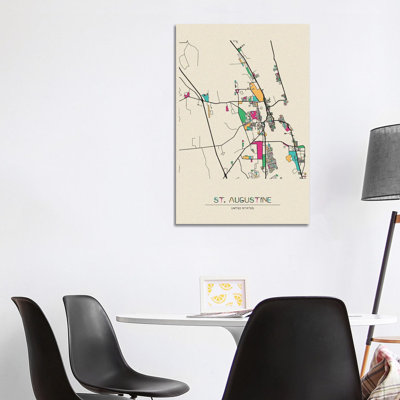 " St. Augustine, Florida Map "