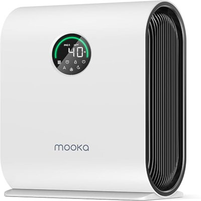 Air Purifiers For Home Large Room Up To 2500 Ft² With PM 2.5 Display Air Quality Sensors, MOOKA H13 HEPA Air Purifier With Auto Mode For Pets Dust Odour Smoke, Timer, 15Db Sleep Mode For Bedroom, KJ217