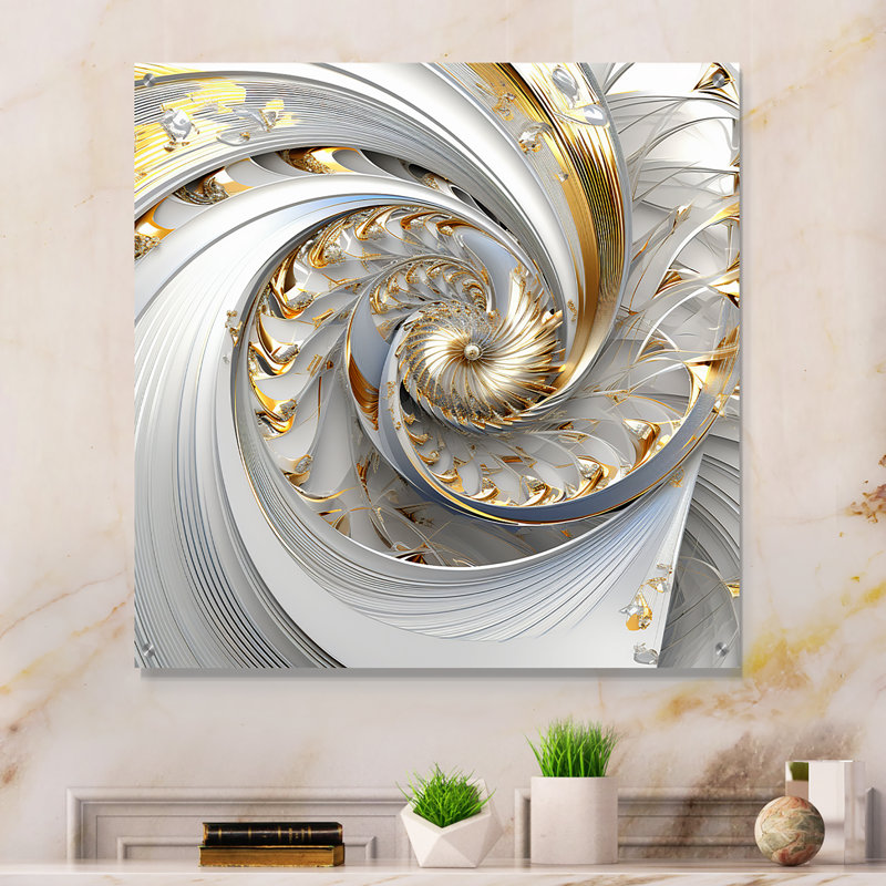 Reynold - Fractals, art mural acrylique, H 16 po x l 16 po
