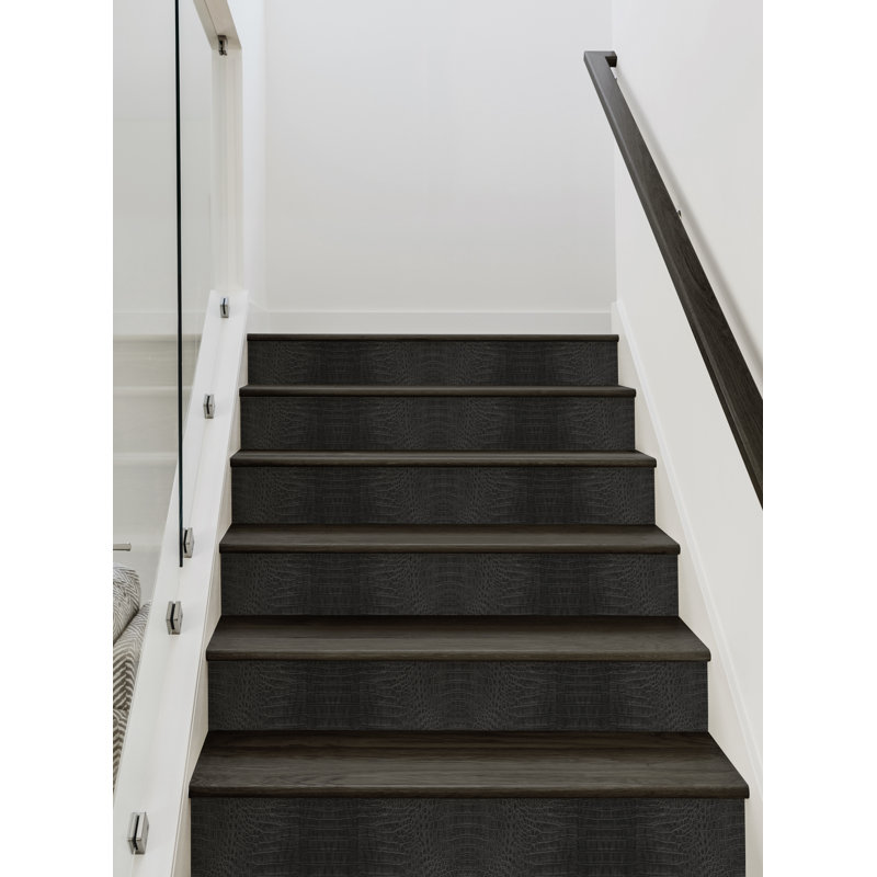 Adhésif décoratif crocodile, Noir, H 7,5 po x l 48 po