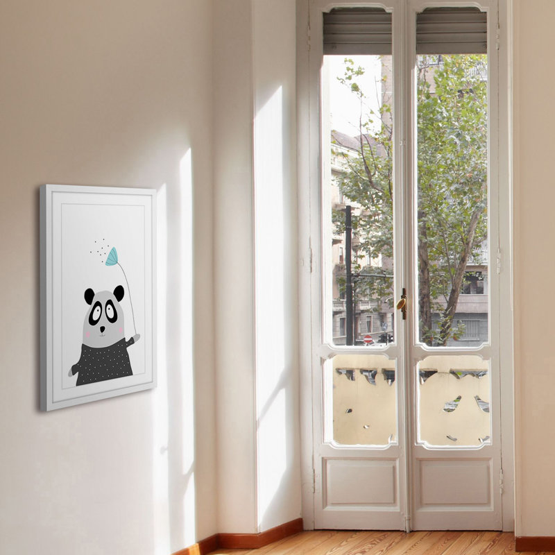 «Panda Flower», reproduction encadrée, H 30 po x l 20 po x P 1,5 po