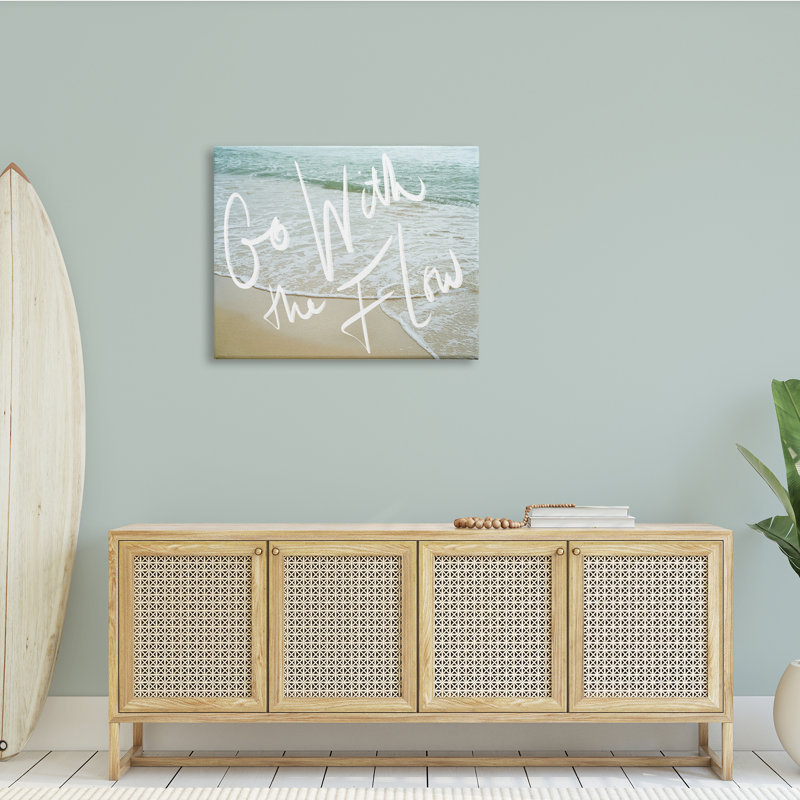 «Kaniel Go with the Flow Expression Beach Tide» par Daphne Polselli - impression, Toile tendue, H 30 po x l 40 po