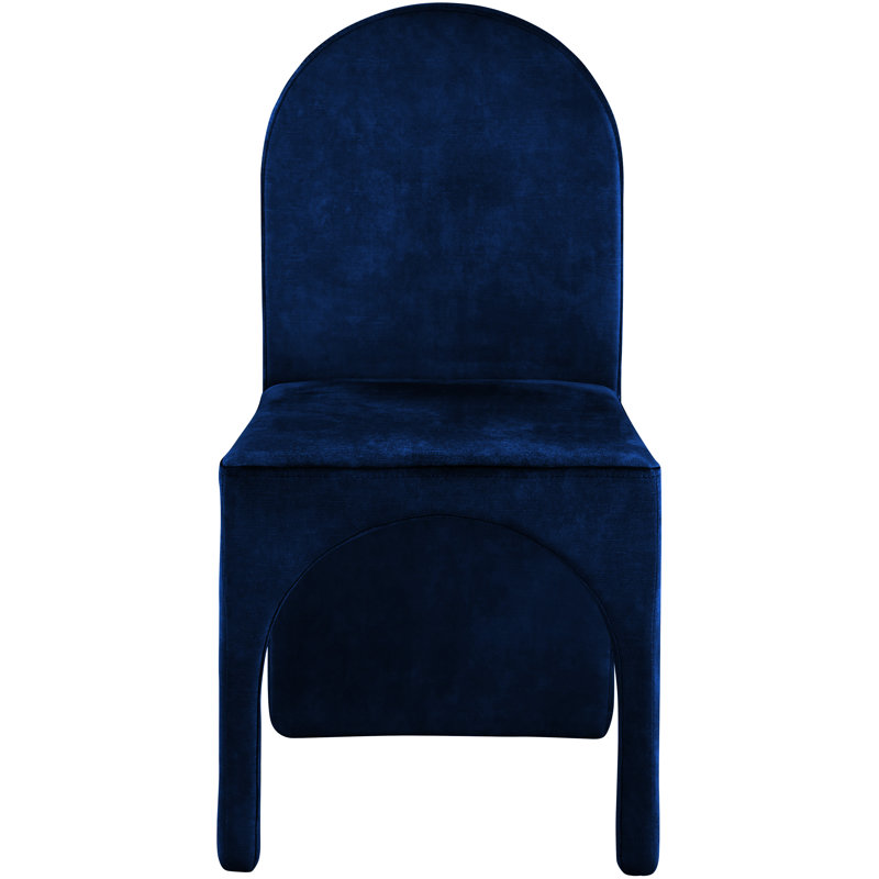 Chaise d'appoint en velours Car Pathia, Velours marine
