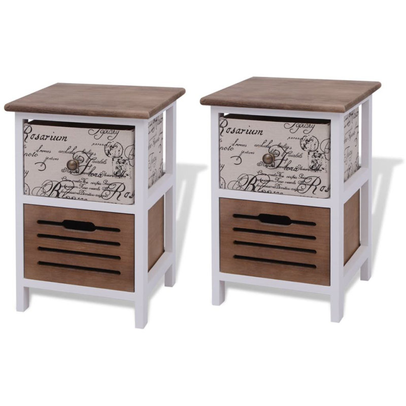 Brunswick 30cm W Solid + Manufactured Wood Bedside Table