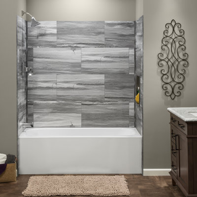 Palisade 25.6 in. x 14.8 in. Interlocking Vinyl Waterproof Wall Tiles