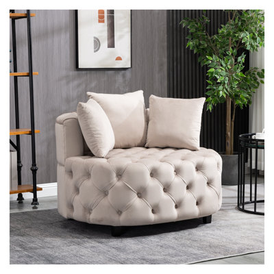 Chaise berçante classique en velours A&A Furniture