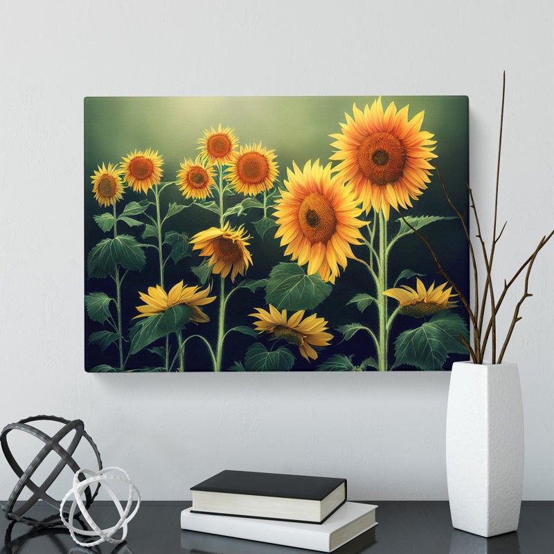 Masterful Sunflowers - Wrapped Canvas, 35cm H x 50cm W x 3cm D