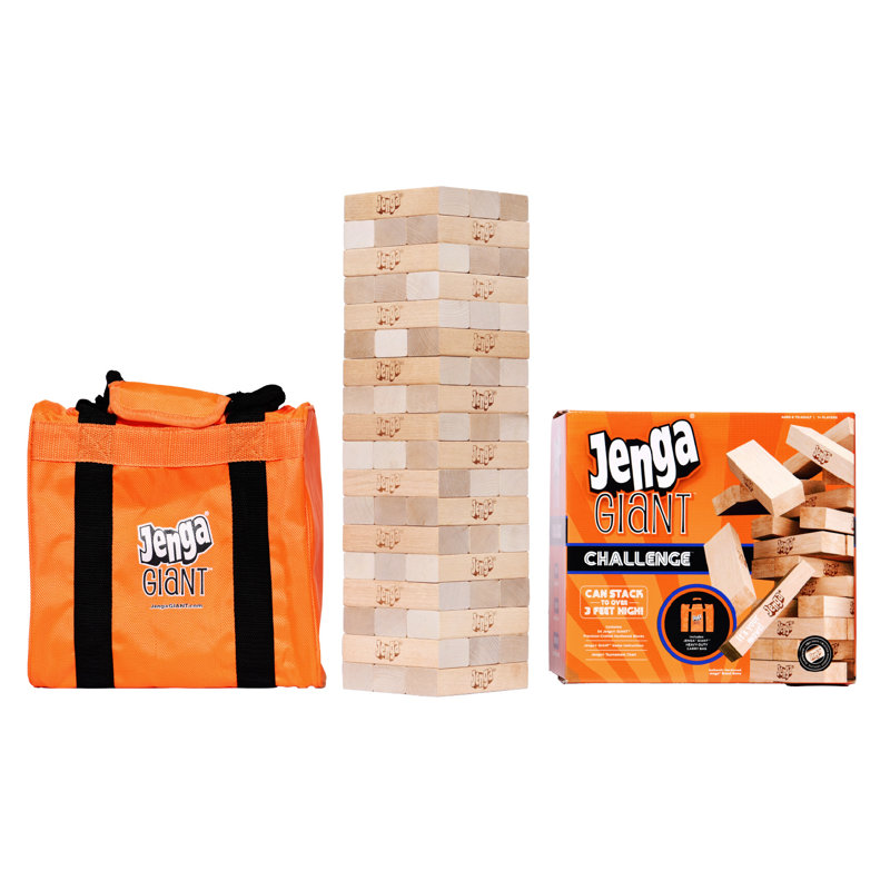 Jenga GIANT Challenge - Stacks to over 3 feet high!