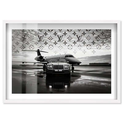 Décoration murale chambre à coucher Pinnacle of Luxury Shadowbox Print par Notoriart, cadre blanc, 31 x 21