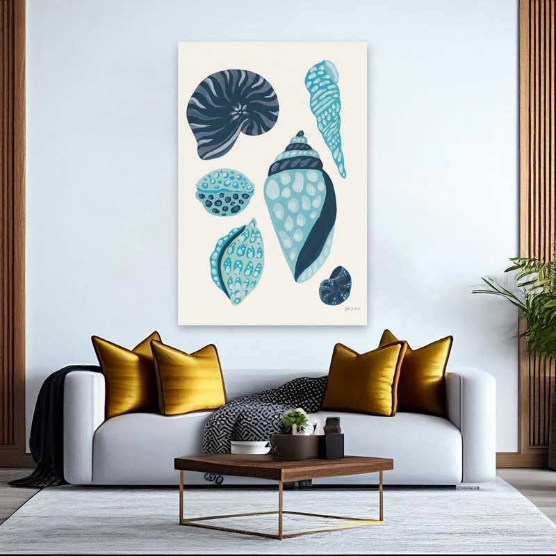 Beachy And Nautical My Tropical Shell Collection I V2, 60" H x 40" W